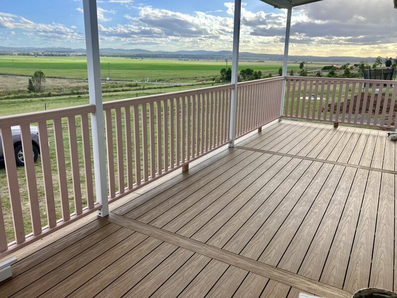 Timber deck with rural outlook on a Southern Downs home